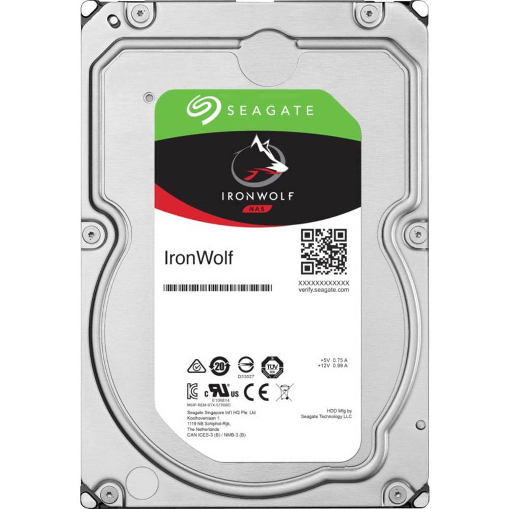 Image of Seagate IronWolfâ¢ 12 TB 35 (89 cm) internal HDD SATA III ST12000VN0008 Bulk